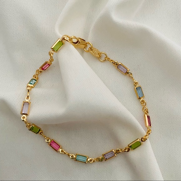 Multicolor Crystal Bracelet - Picture 5 of 10